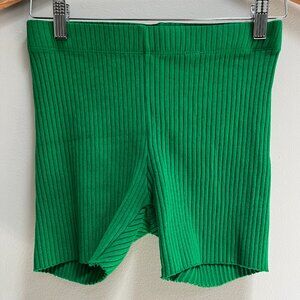 Cotton‎ Citizen Ibiza Stretch Ribbed Biker Short Kelly Green Small NEW